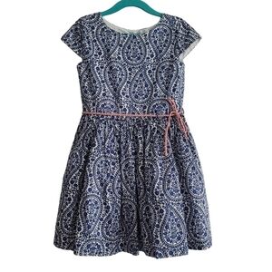 Carter's 5T Blue Floral Paisley Short Sleeve Party Dress Easter Wedding